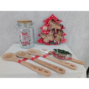 Dolly Parton Christmas Cookie Kitchenware Set Jar Spoons Spatula Cookie Cutters
